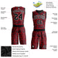 Custom Red Black-White Round Neck Sublimation Basketball Suit Jersey Limited