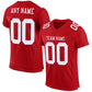 Custom Red White Mesh Authentic Football Jersey Limited