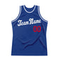 Custom Royal White-Red Authentic Throwback Basketball Jersey Limited