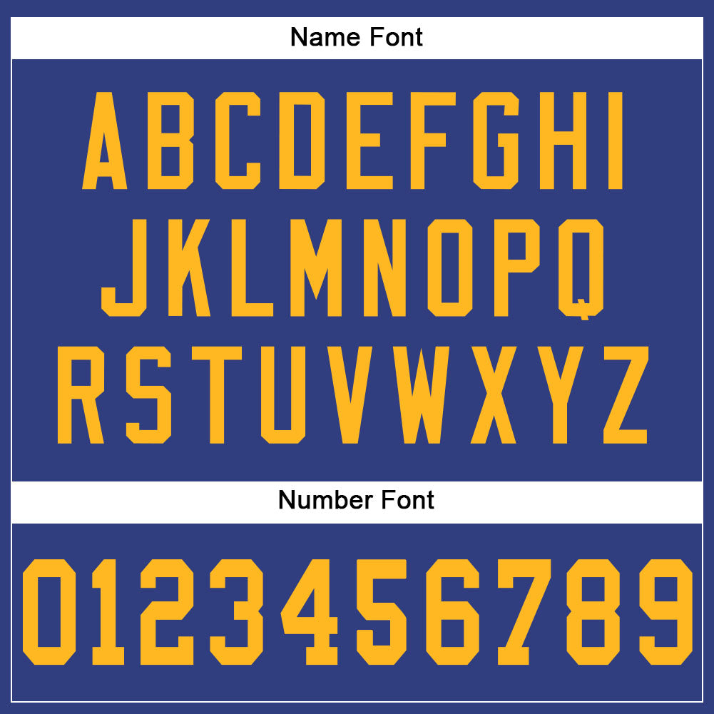 Custom Royal Gold Mesh Authentic Football Jersey Limited