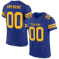 Custom Royal Gold Mesh Authentic Football Jersey Limited