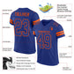 Custom Royal Royal-Orange Mesh Authentic Football Jersey Limited