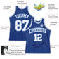 Custom Royal White Pinstripe White-Light Blue Authentic Basketball Jersey Limited