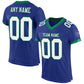 Custom Royal White-Kelly Green Mesh Authentic Football Jersey Limited