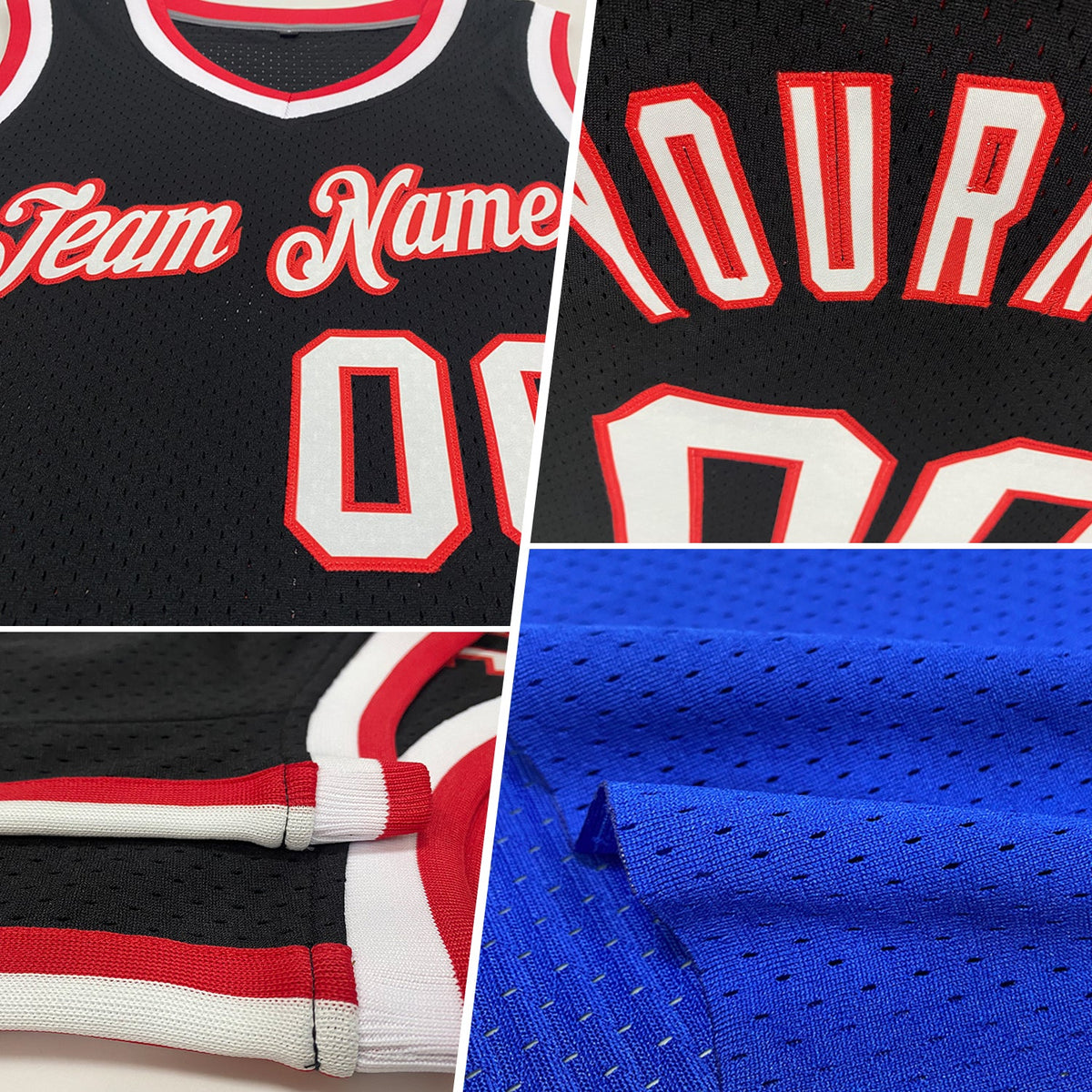 Custom Royal White-Red Authentic Throwback Basketball Jersey Limited