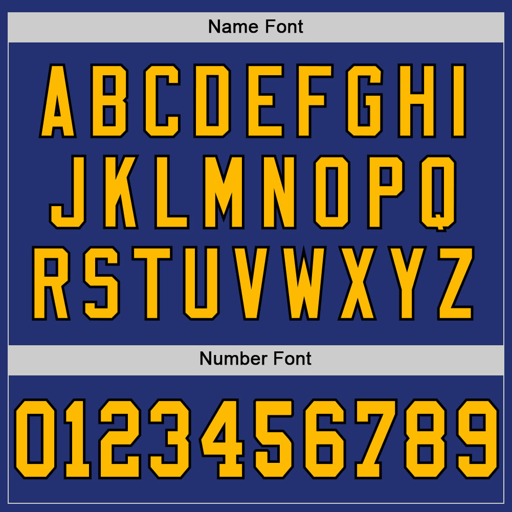 Custom Royal Gold-Black Mesh Authentic Throwback Football Jersey Limited