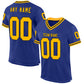 Custom Royal Gold-Black Mesh Authentic Throwback Football Jersey Limited