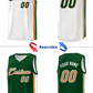 Custom Green White-Khaki Double Side Tops Basketball Jersey Limited