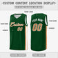 Custom Green White-Khaki Double Side Tops Basketball Jersey Limited