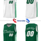 Custom Green White Double Side Tops Men Training Basketball Jersey Limited