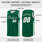 Custom Green White Double Side Tops Men Training Basketball Jersey Limited