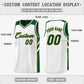 Custom Green White Double Side Tops Casual Basketball Jersey Limited
