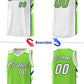 Custom Green Double Side Tops Training Basketball Jersey Limited