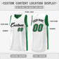Custom Green White Double Side Tops Athletic Basketball Jersey Limited