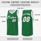 Custom Green White Double Side Tops Athletic Basketball Jersey Limited