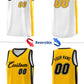 Custom Yellow White Double Side Tops Athletic Basketball Jersey Limited