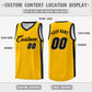 Custom Yellow White Double Side Tops Athletic Basketball Jersey Limited