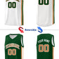 Custom Green Khaki-White Double Side Tops Basketball Jersey Limited