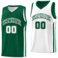 Custom Green White Double Side Tops Training Fashion Basketball Jersey
