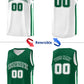 Custom Green White Double Side Tops Training Fashion Basketball Jersey Limited
