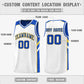 Custom Royal White Double Side Tops Breathable Training Basketball Jersey Limited
