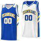 Custom Royal White Double Side Tops Breathable Training Basketball Jersey