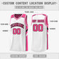 Custom Pink White Double Side Tops Breathable Training Basketball Jersey Limited