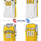 Custom Yellow White Double Side Tops Men Sports Basketball Jersey Limited
