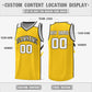 Custom Yellow White Double Side Tops Men Sports Basketball Jersey Limited