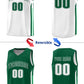 Custom Green White Double Side Tops Men Basketball Jersey Limited