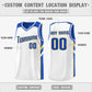 Custom Royal White Double Side Tops Athletic Sports Basketball Jersey Limited