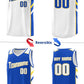 Custom Royal White Double Side Tops Athletic Sports Basketball Jersey Limited