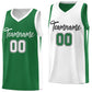 Custom Green White Double Side Tops Basketball Jersey