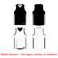 Custom Black White Double Side Tops Sports Basketball Jersey Limited