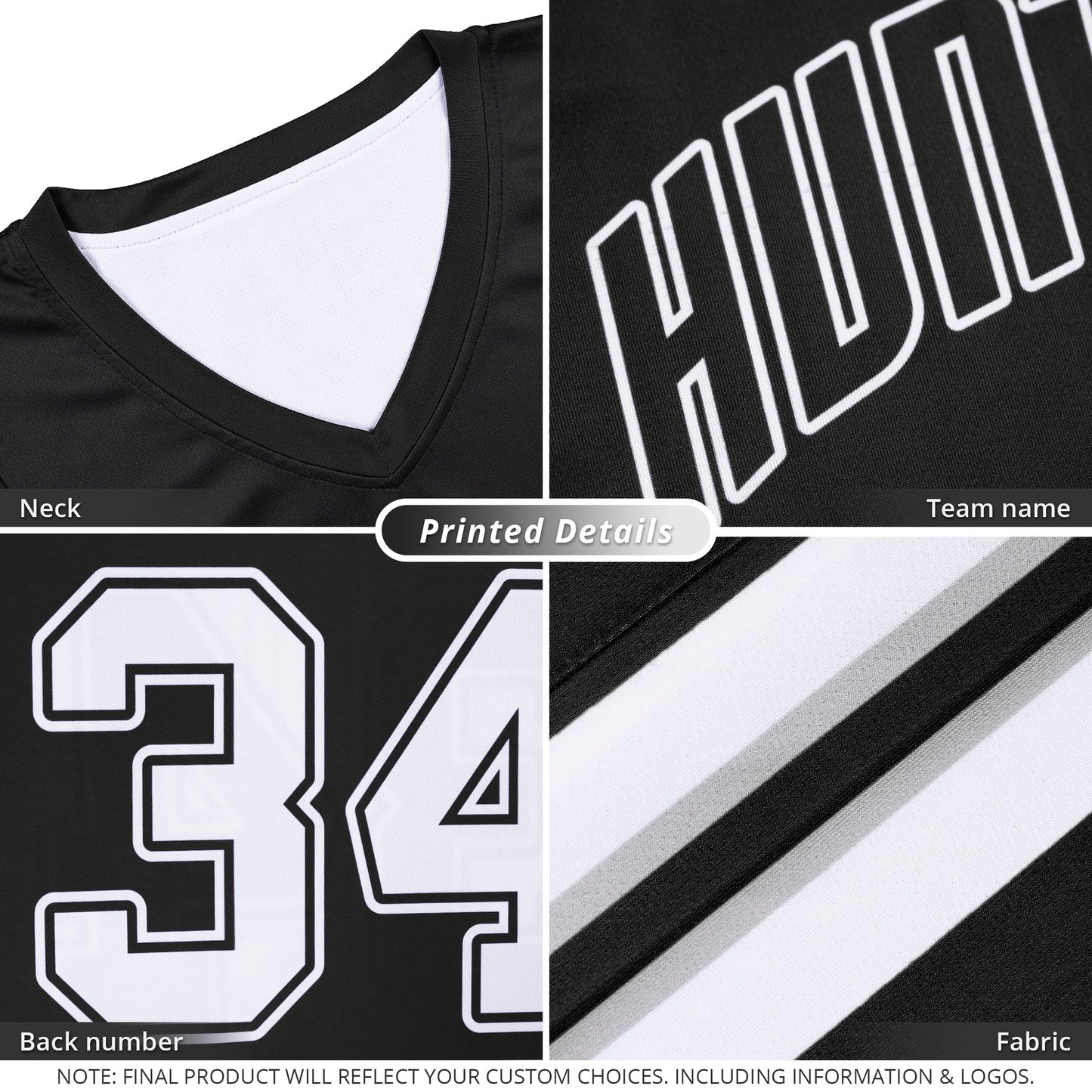 Custom Black White Double Side Tops Sports Basketball Jersey Limited