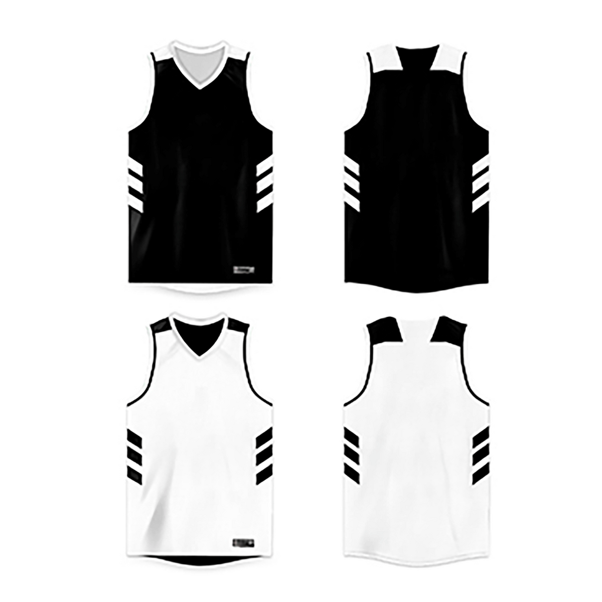 Custom Black White Double Side Tops Basketball Jersey Limited