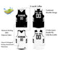 Custom Black White Double Side Tops Basketball Jersey Limited
