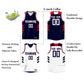 Custom Navy White Double Side Tops Basketball Jersey Limited
