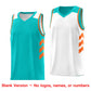 Custom Aqua White Double Side Tops Men/Boy Basketball Jersey Limited