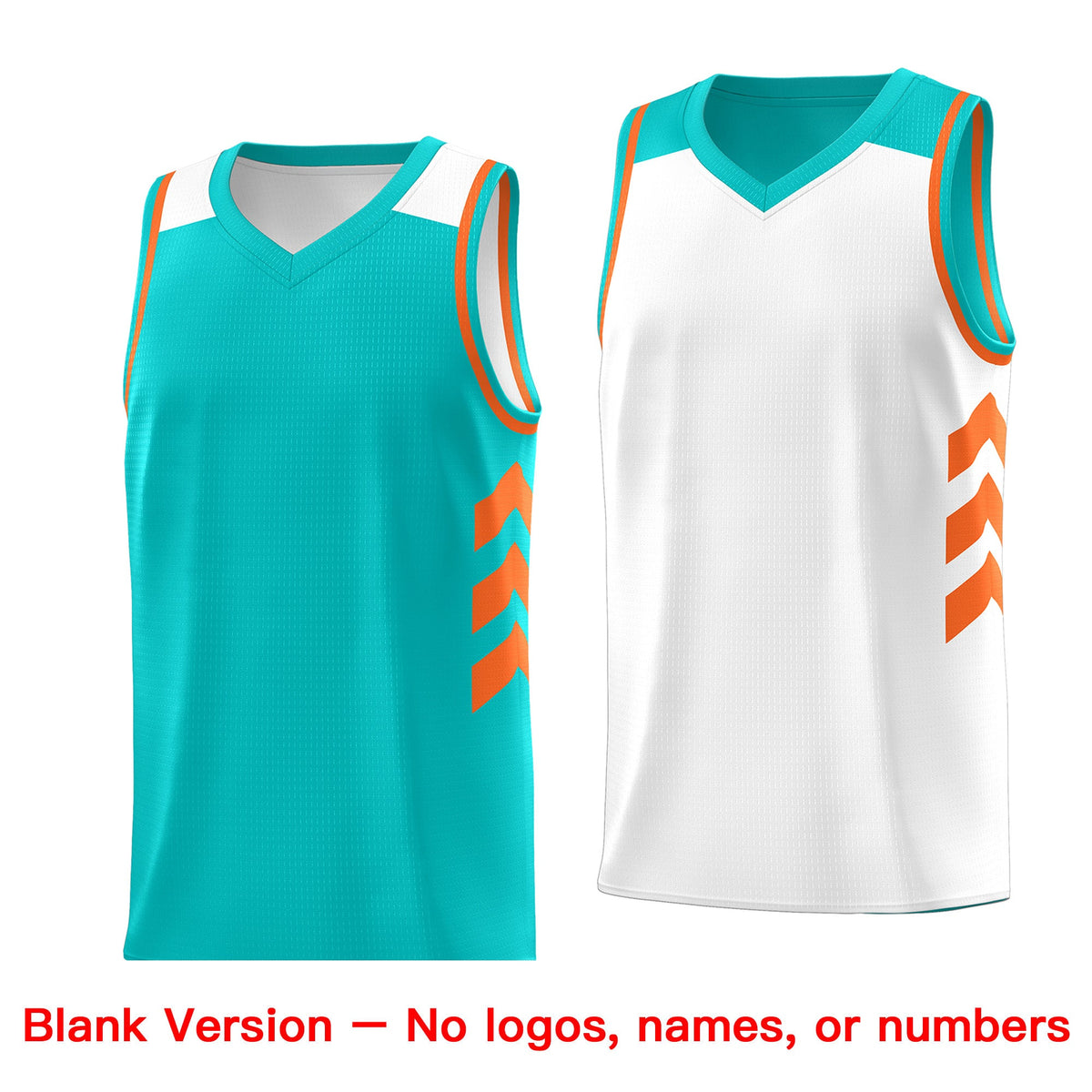 Custom Aqua White Double Side Tops Men/Boy Basketball Jersey Limited