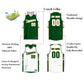 Custom Green White Double Side Tops Men/Boy Basketball Jersey Limited