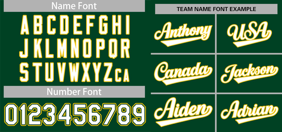 Custom Green White Yellow Classic Style Authentic Baseball Jersey Limited