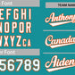 Custom Teal White-Orange Classic Style Authentic Baseball Jersey Limited