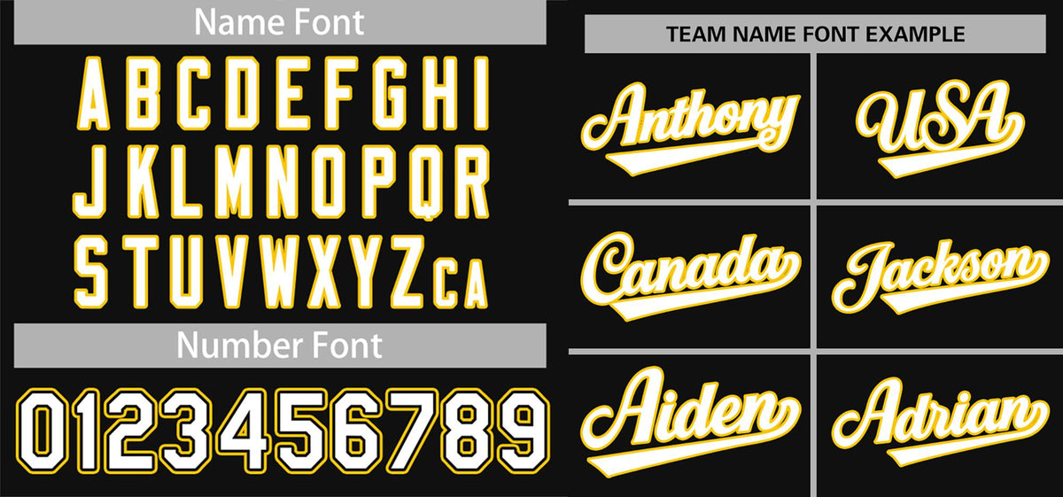 Custom Black White-Yellow Classic Style Authentic Baseball Jersey Limited
