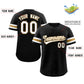 Custom Black White-Gold Classic Style Authentic Baseball Jersey Limited