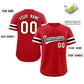 Custom Red White-Black Classic Style Authentic Baseball Jersey Limited