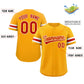 Custom Yellow Red-White Classic Style Authentic Baseball Jersey Limited