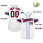 Custom White Red-Royal Classic Style Authentic Baseball Jersey Limited