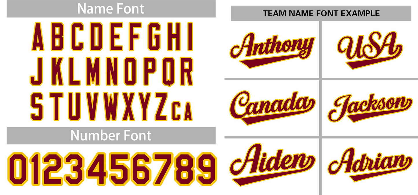 Custom White Red-Yellow Classic Style Authentic Baseball Jersey Limited