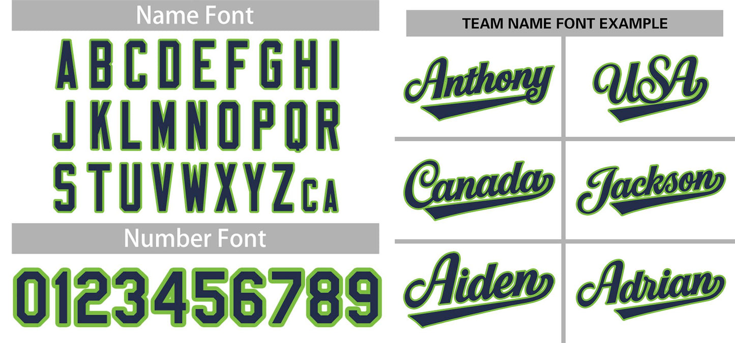 Custom White Navy-Green Classic Style Authentic Baseball Jersey Limited